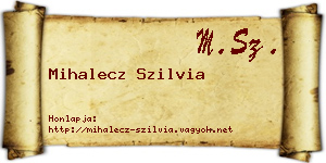Mihalecz Szilvia névjegykártya